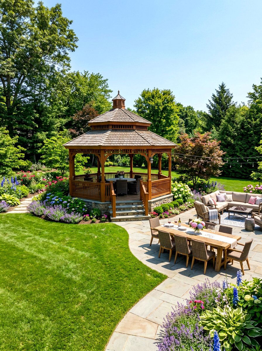 Large Backyard Octagon Gazebo - 30 octagon gazebo ideas