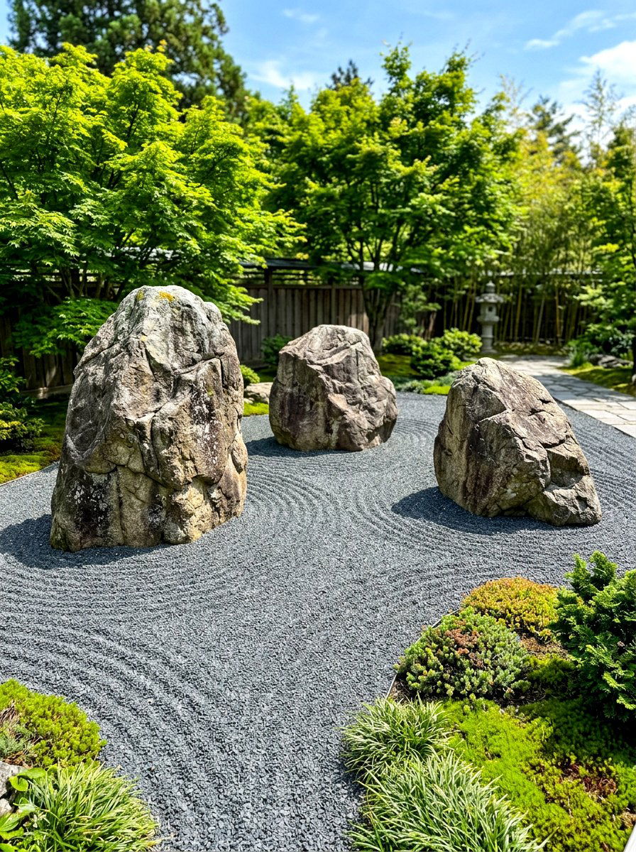 Large Boulder Garden - 30 zen garden ideas