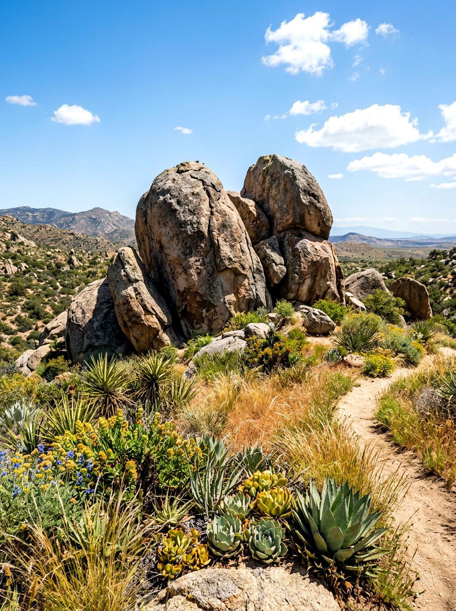 Large Boulder Landscape - 30 xeriscape front yard ideas