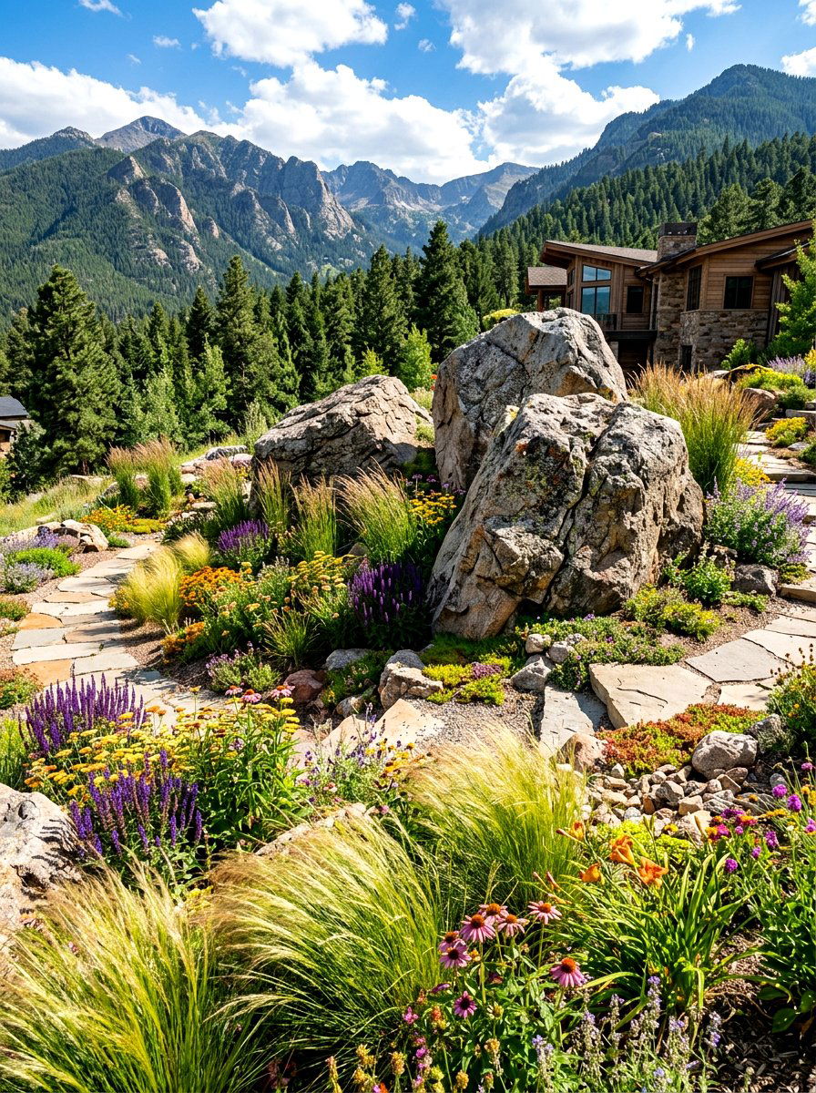 Large Boulder Landscape - 30 front yard rock garden ideas