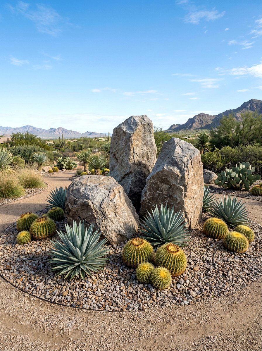 Large Boulder Placement - 30 desert landscaping ideas