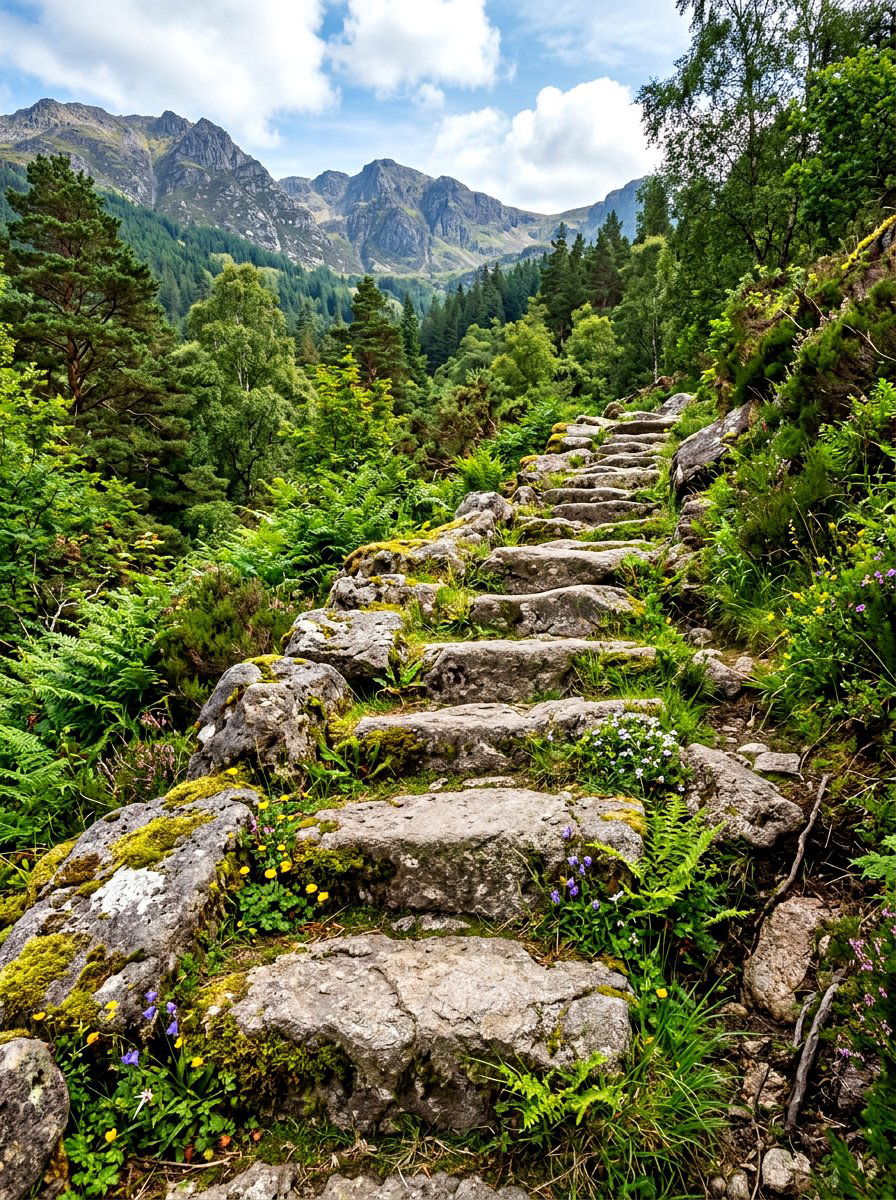 Large Boulder Staircase - 30 retaining wall stairs ideas