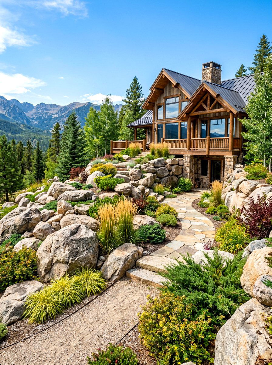 Large Boulders Rock Landscaping - 30 corner lot landscaping ideas