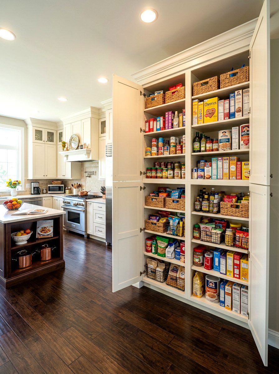 Large Capacity Pantry - 30 freestanding pantry cabinet ideas