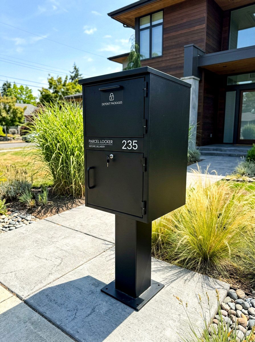 Large Capacity Parcel Mailbox - 30 mailbox curb appeal ideas