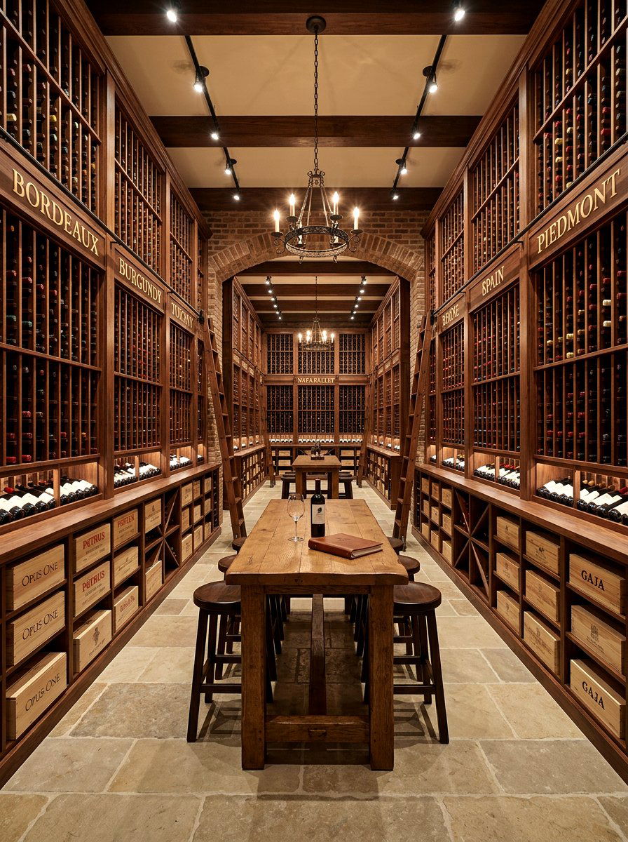 Large Capacity Wine Cellar - 30 basement wine room ideas