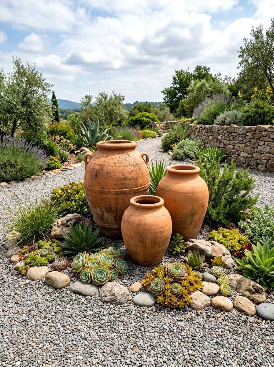 Large Clay Pottery - 30 southwestern backyard ideas