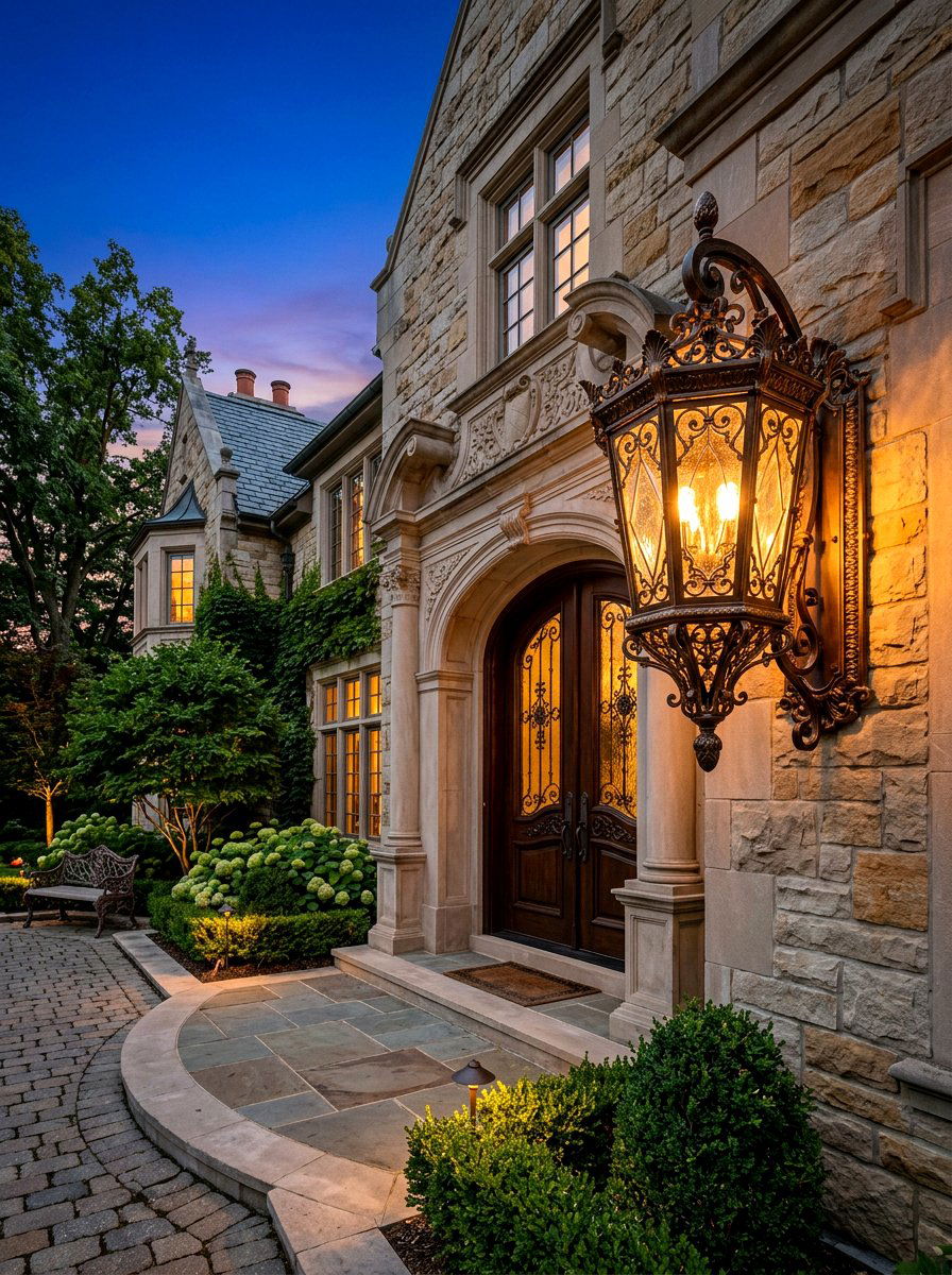 Large Coach Light - 30 outdoor entry lighting ideas