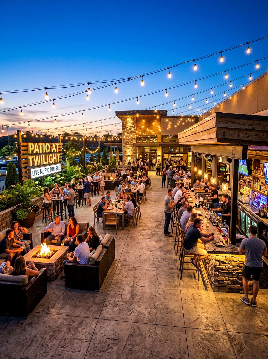 Large Concrete Entertainment Patio - 30 concrete patio ideas