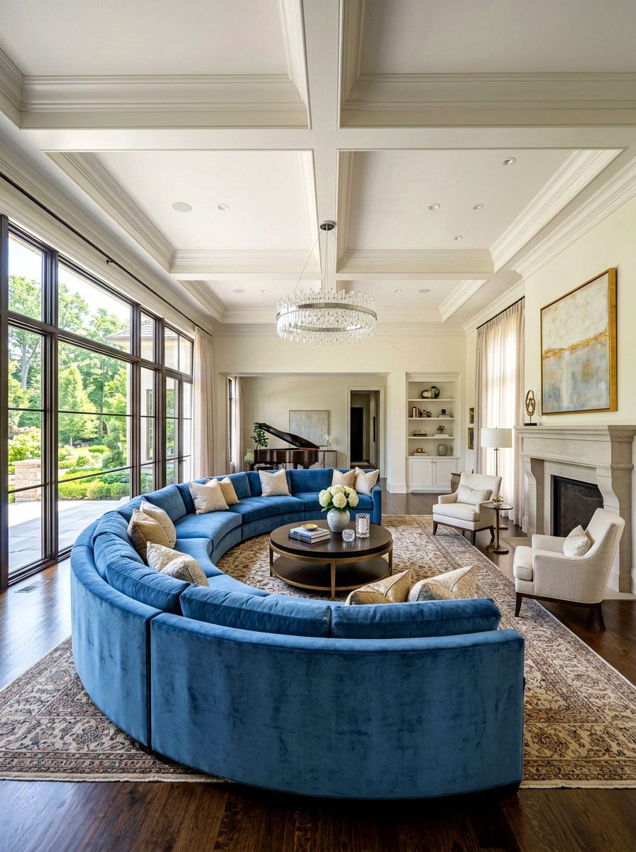 Large Curved Sectional - 30 curved sofa living room ideas