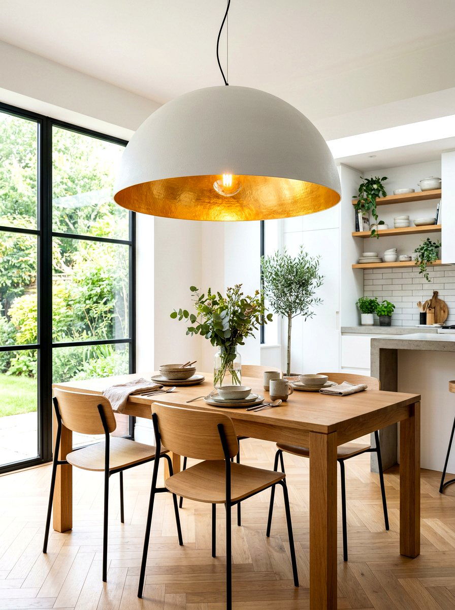 Large Dome Pendant - 30 kitchen lamp styling ideas