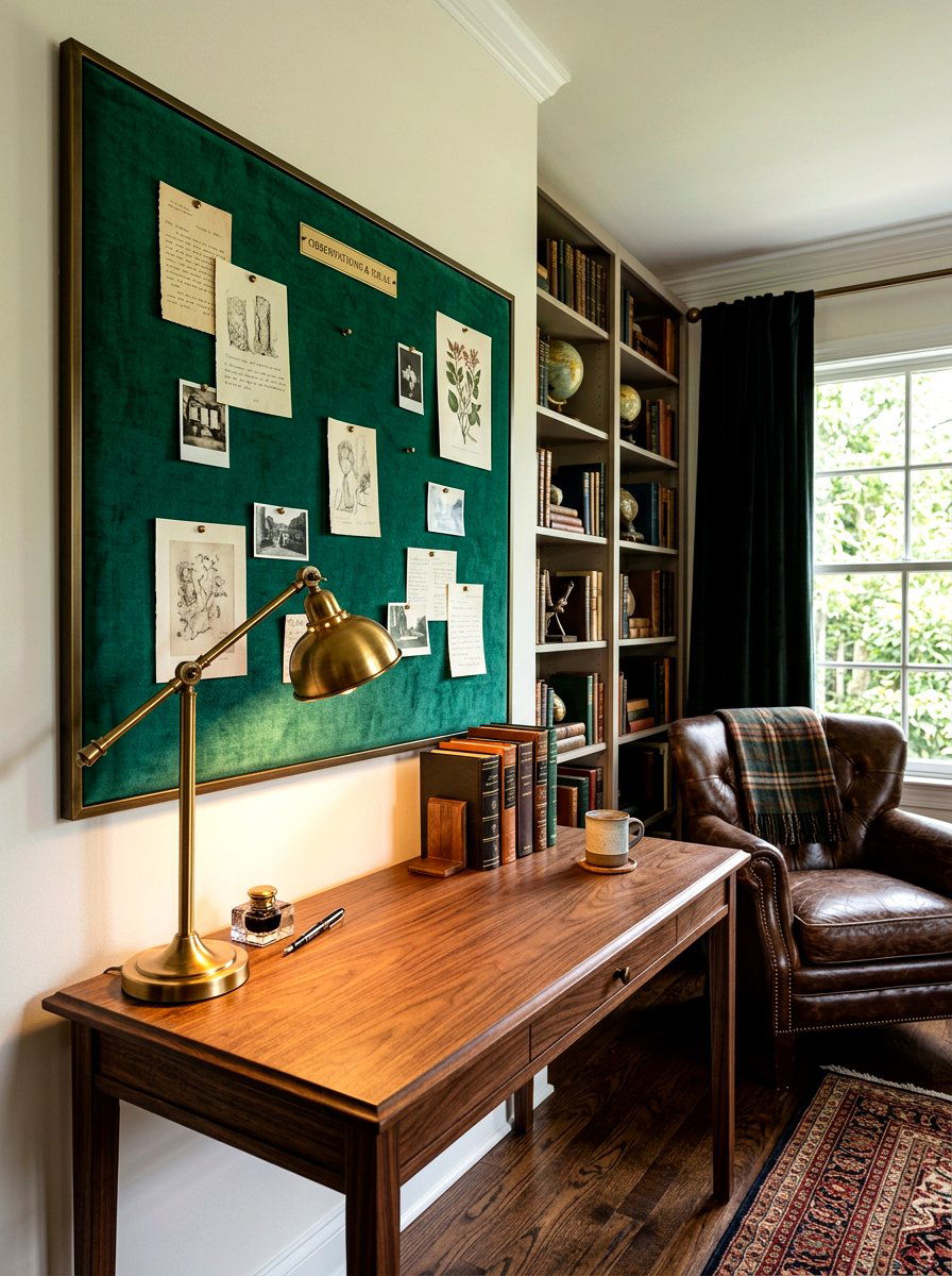 Large Fabric Bulletin Board - 30 pin board office wall ideas