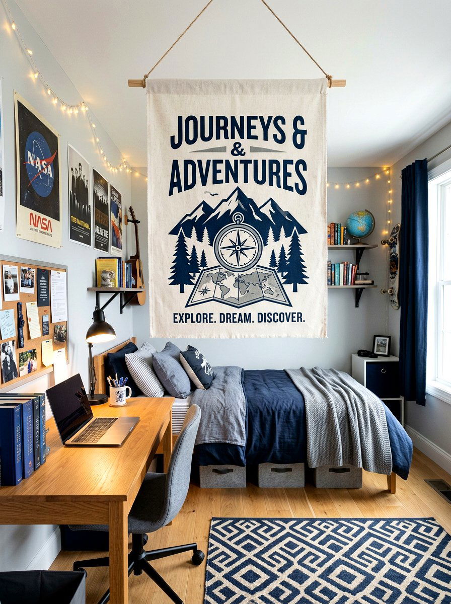 Large Fabric Wall Banner - 30 oversized wall art ideas