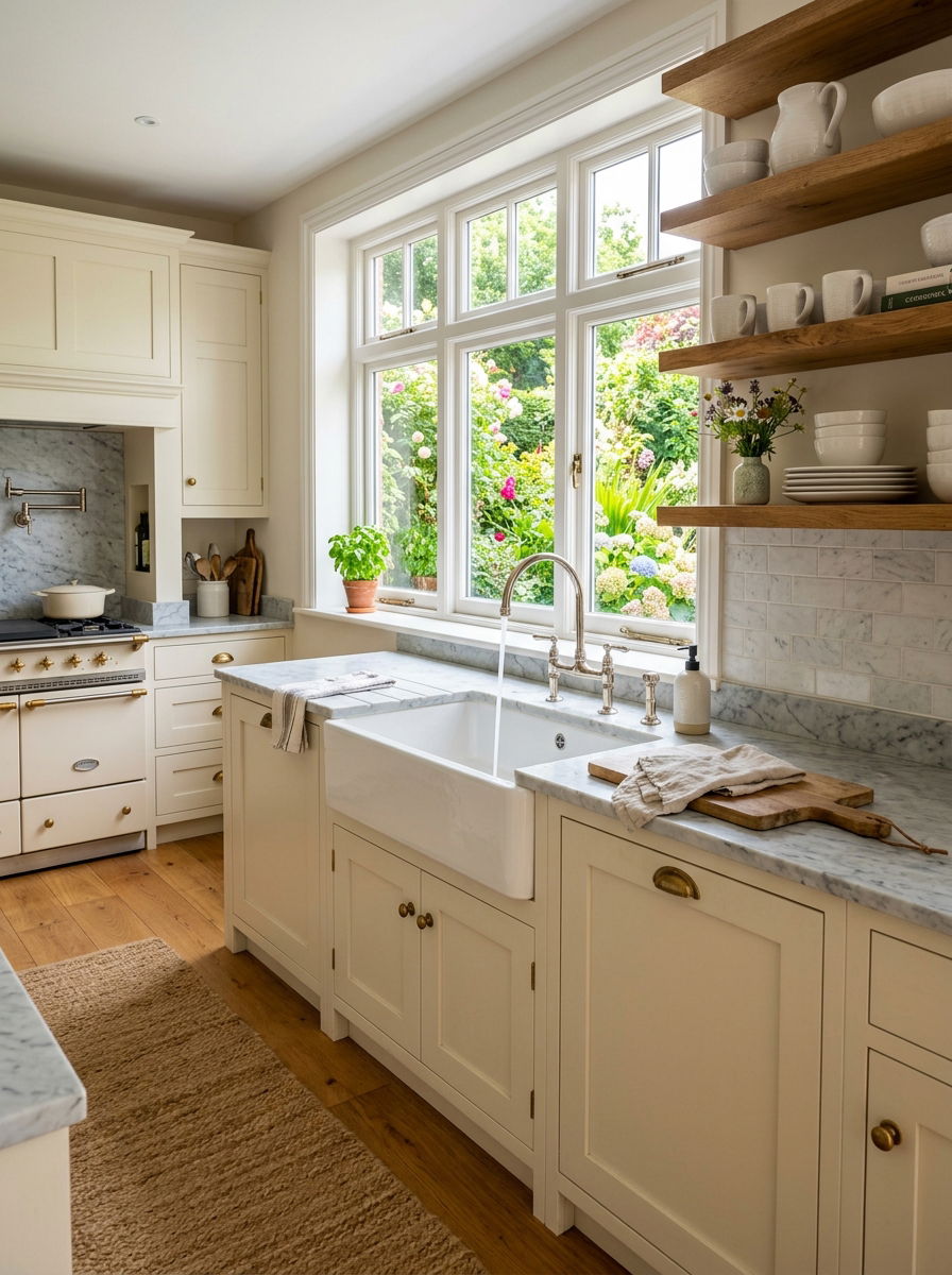 Large Farmhouse Sink - 30 wine country kitchen ideas
