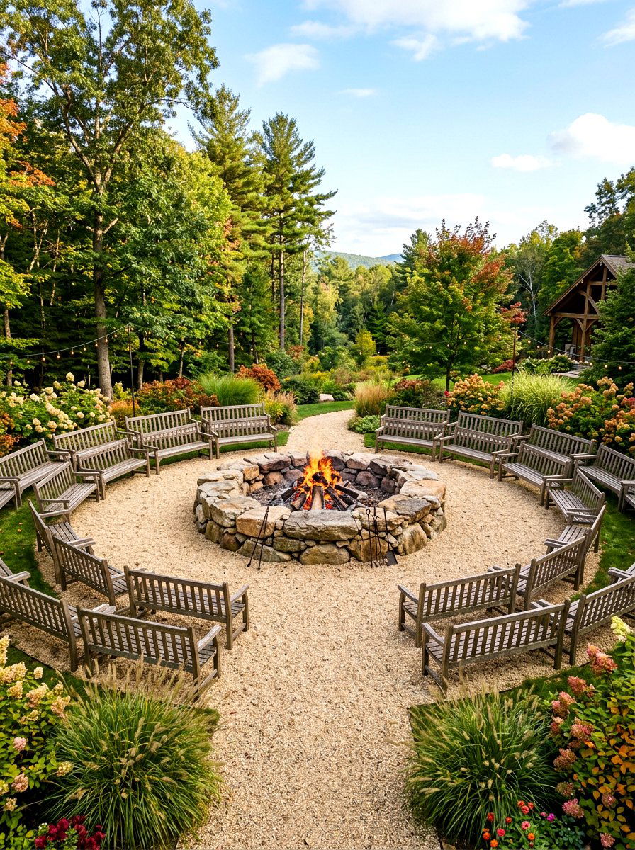 Large Fire Pit - 30 cozy fire pit ideas