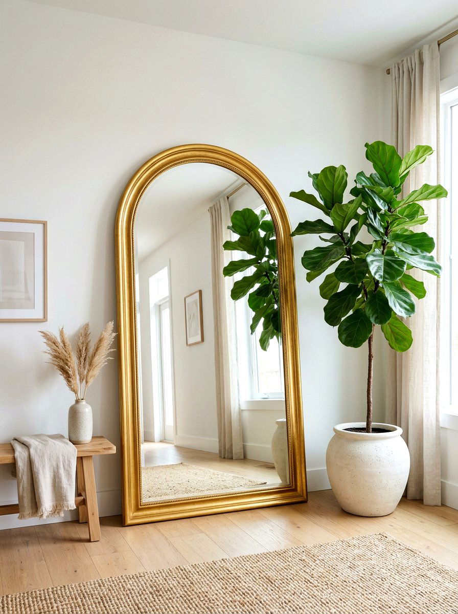 Large Floor Mirror - 30 collected apartment decor ideas