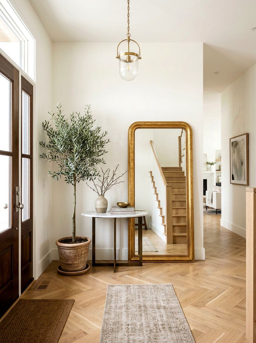 Large Floor Mirrors - 30 renter friendly luxury decor ideas