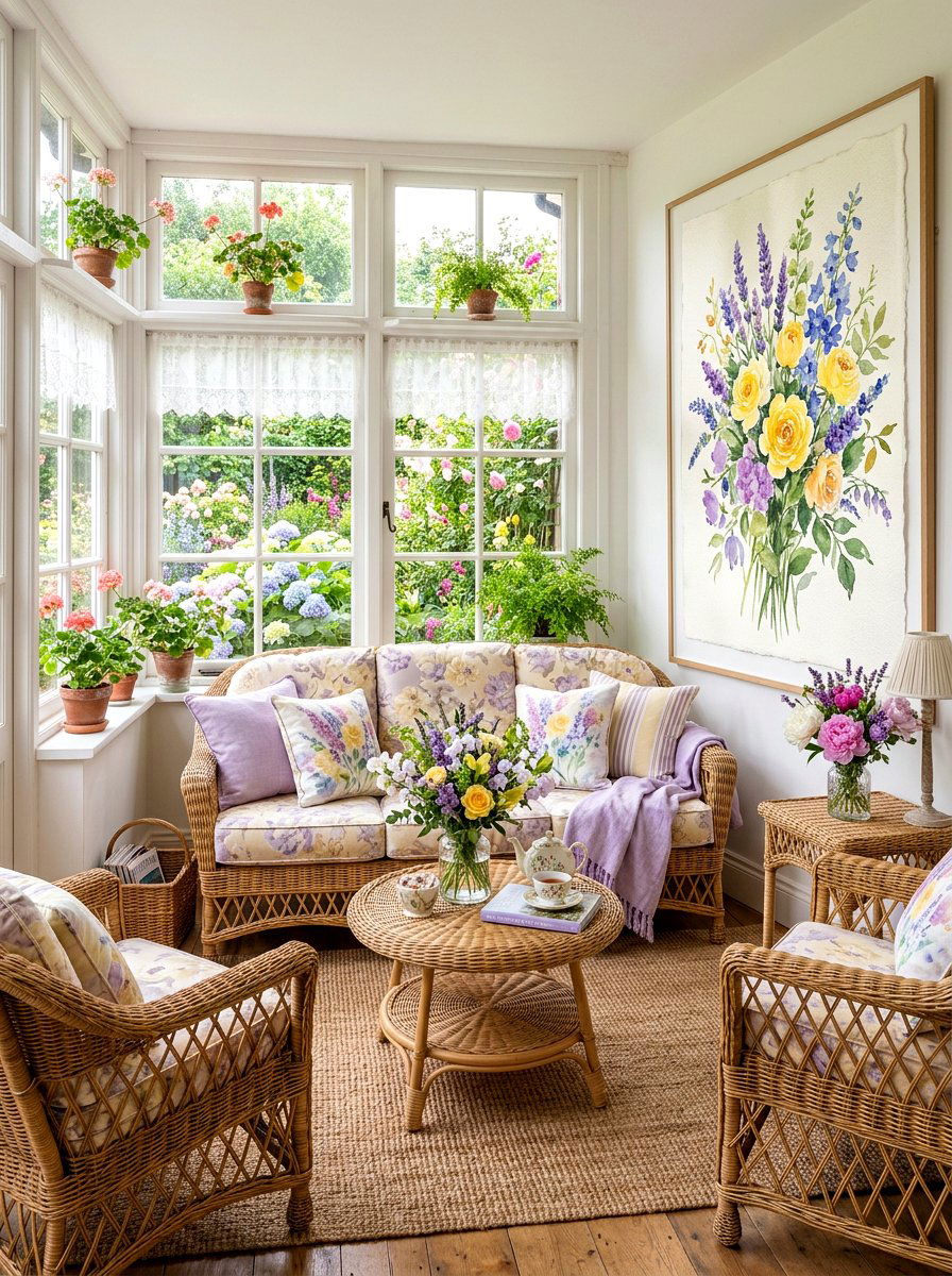 Large Floral Watercolor - 30 oversized wall art ideas