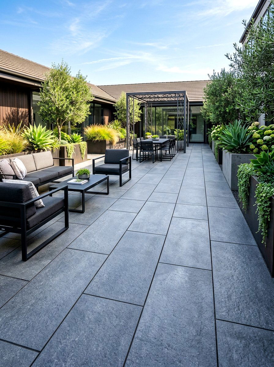 Large Format Brick Paver - 30 brick courtyard patio ideas