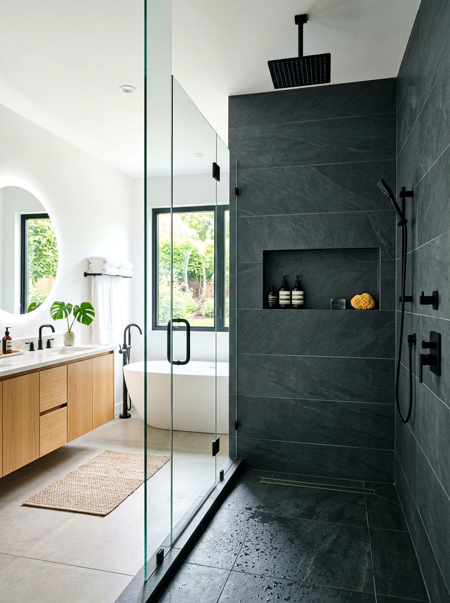 Large Format Tile Shower Niche - 30 shower niche ideas