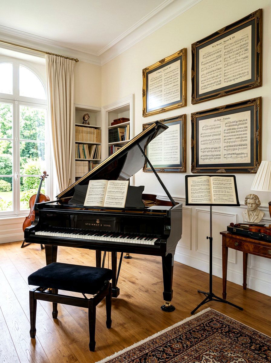 Large Framed Sheet Music - 30 oversized wall art ideas