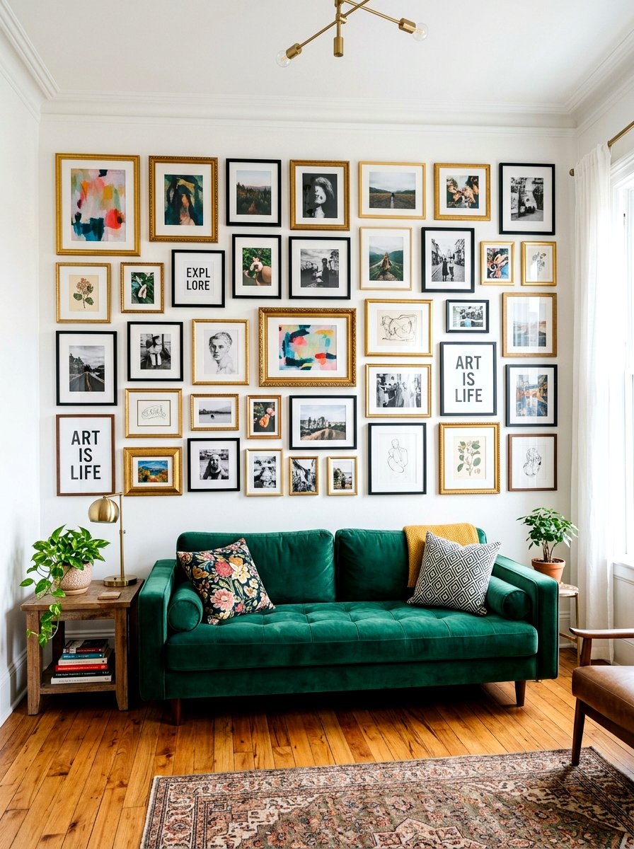 Large Gallery Wall - 30 TikTok living room decor ideas