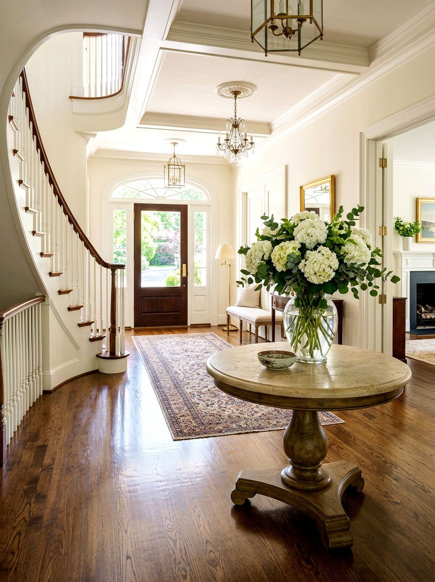 Large Glass Flower Vase - 30 Nancy Meyers entryway ideas
