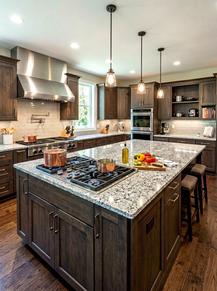 Large Granite Island With Gas Hobs - 30 kitchen island with cooktop ideas