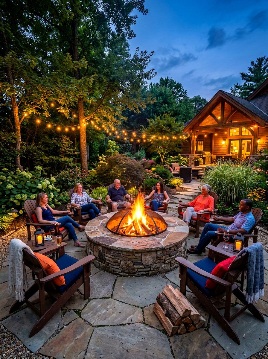 30 adirondack fire pit circle ideas: Gather Around in Style