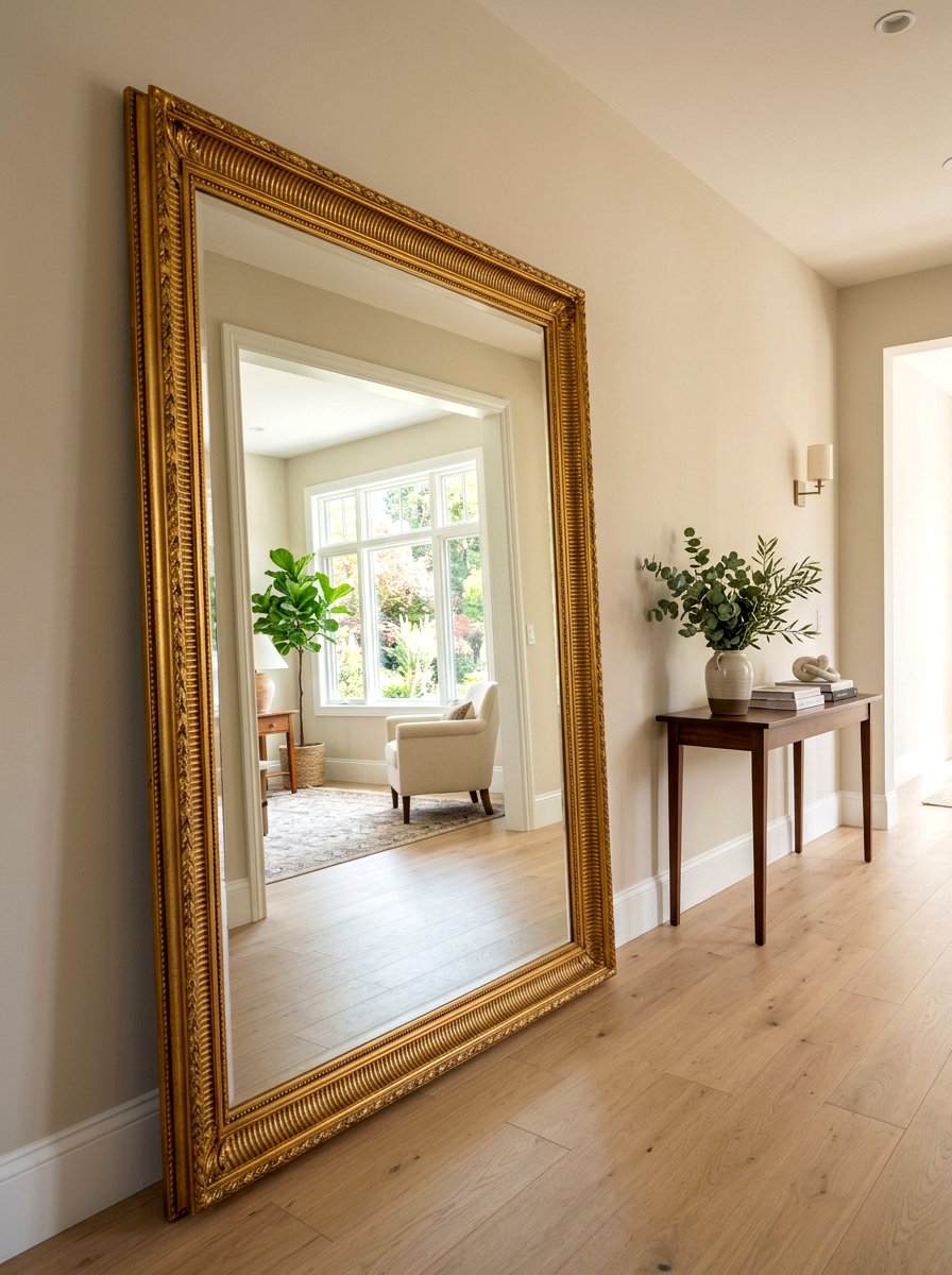 Large Hallway Mirror - 30 narrow hallway ideas