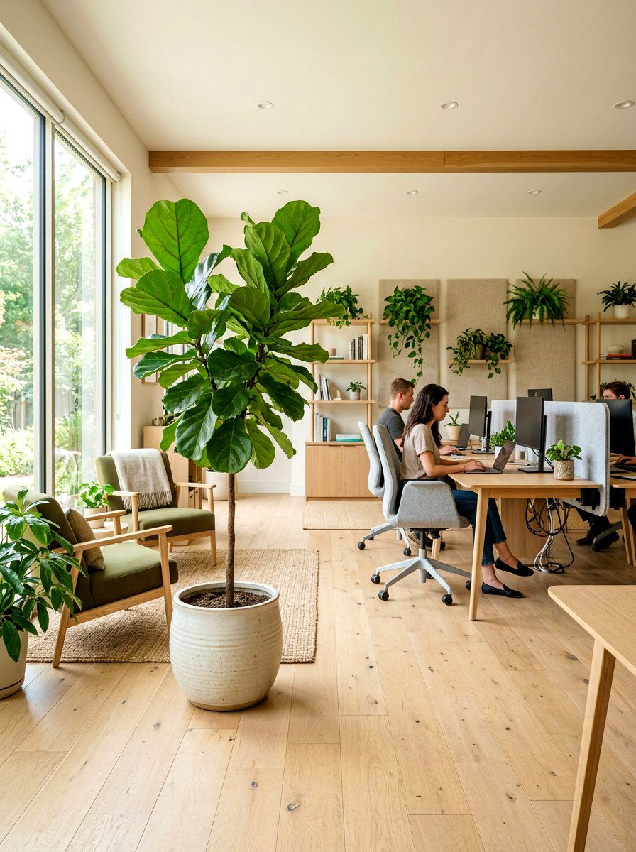 Large Indoor Plant - 30 sound dampening office ideas