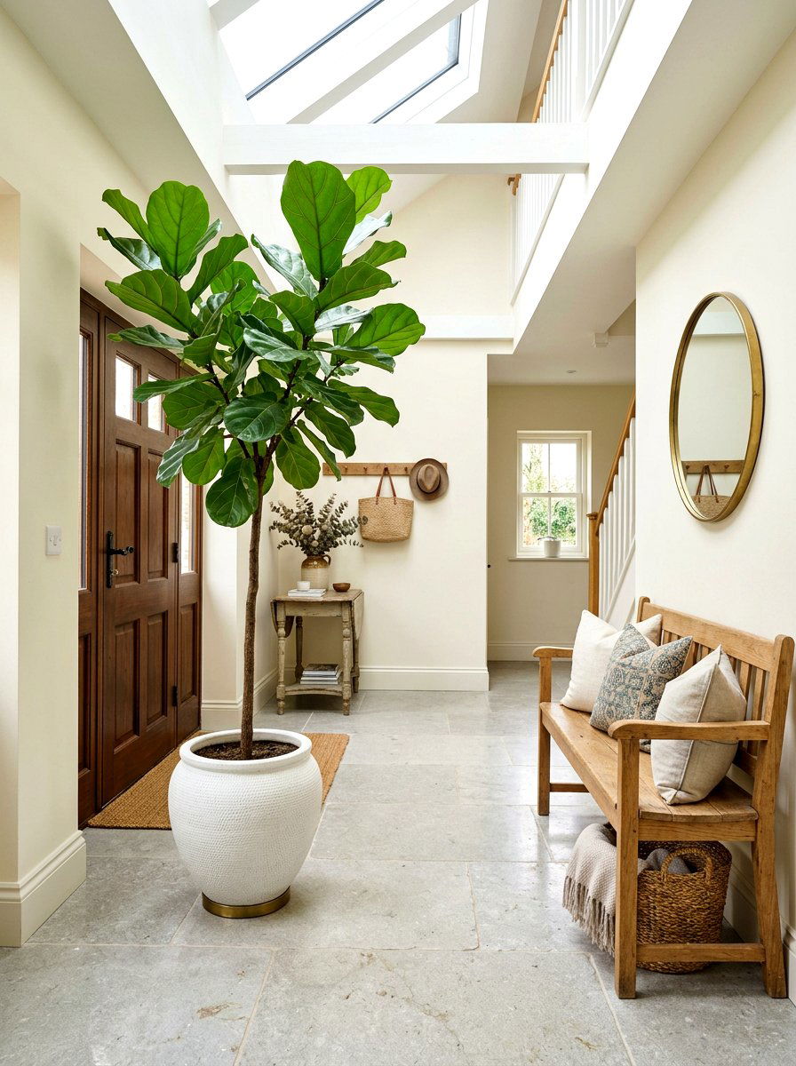 Large Indoor Plant Entryway - 30 quiet luxury entryway ideas