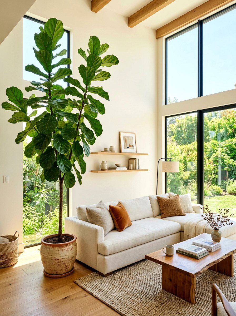 Large Indoor Tree - 30 tall ceiling living room ideas