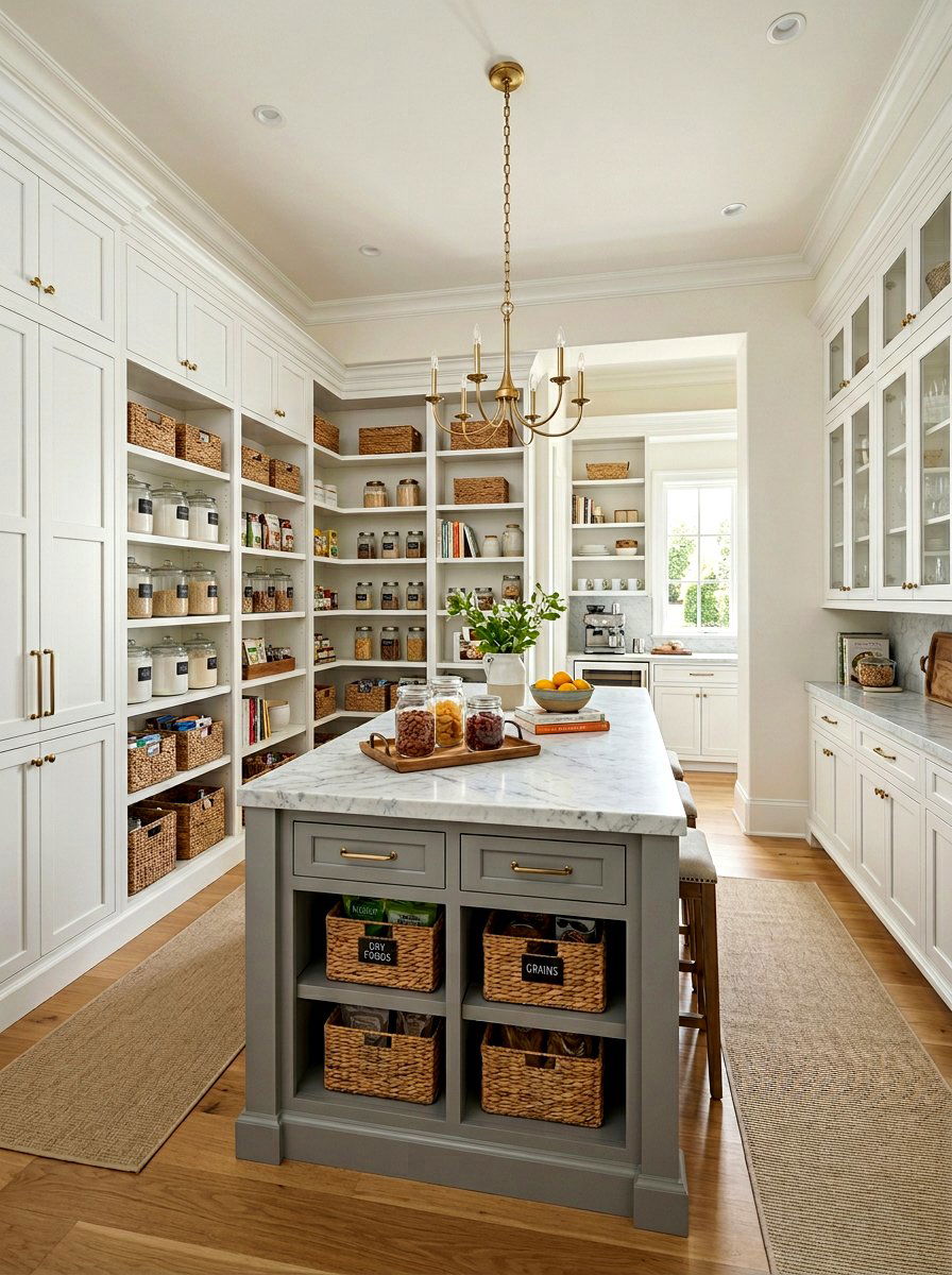 Large Island Pantry - 30 Nancy Meyers pantry ideas