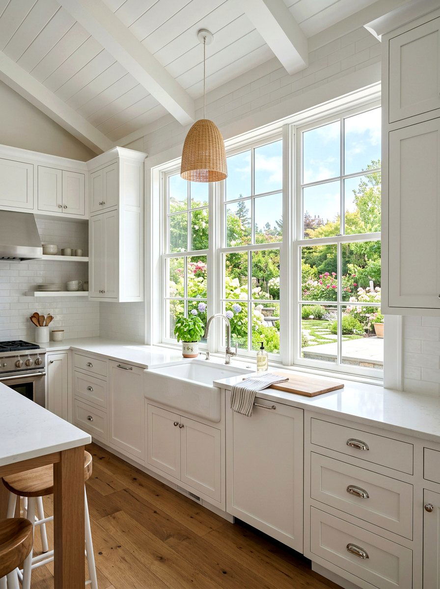 Large Kitchen Window - 30 Hamptons kitchen ideas