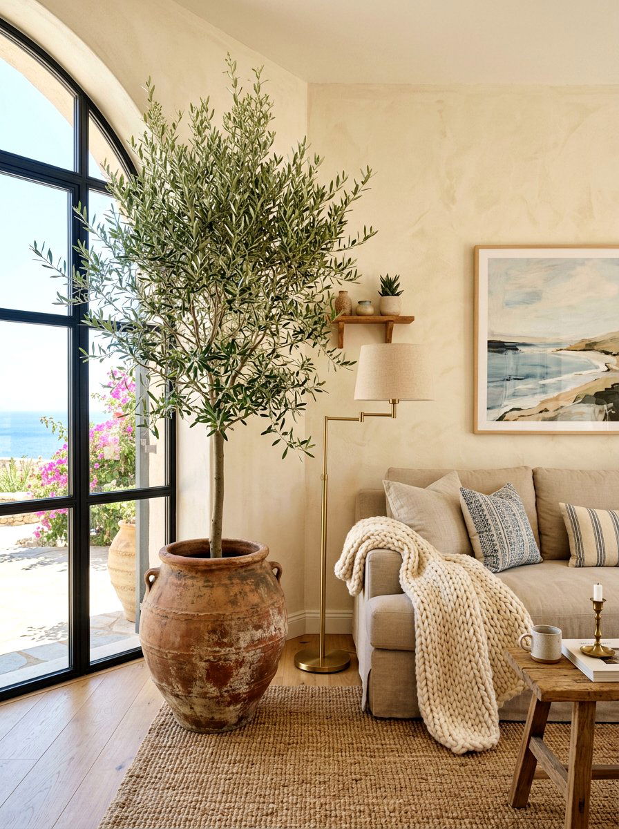 Large Living Room Corner Olive Tree - 30 olive tree decor ideas