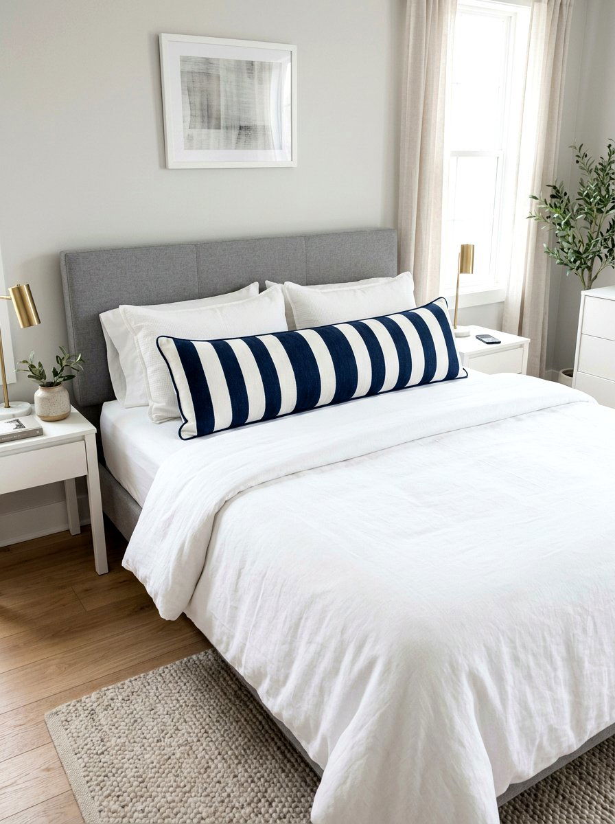 Large Lumbar Pillow Bed Layout - 30 layered throw pillow ideas