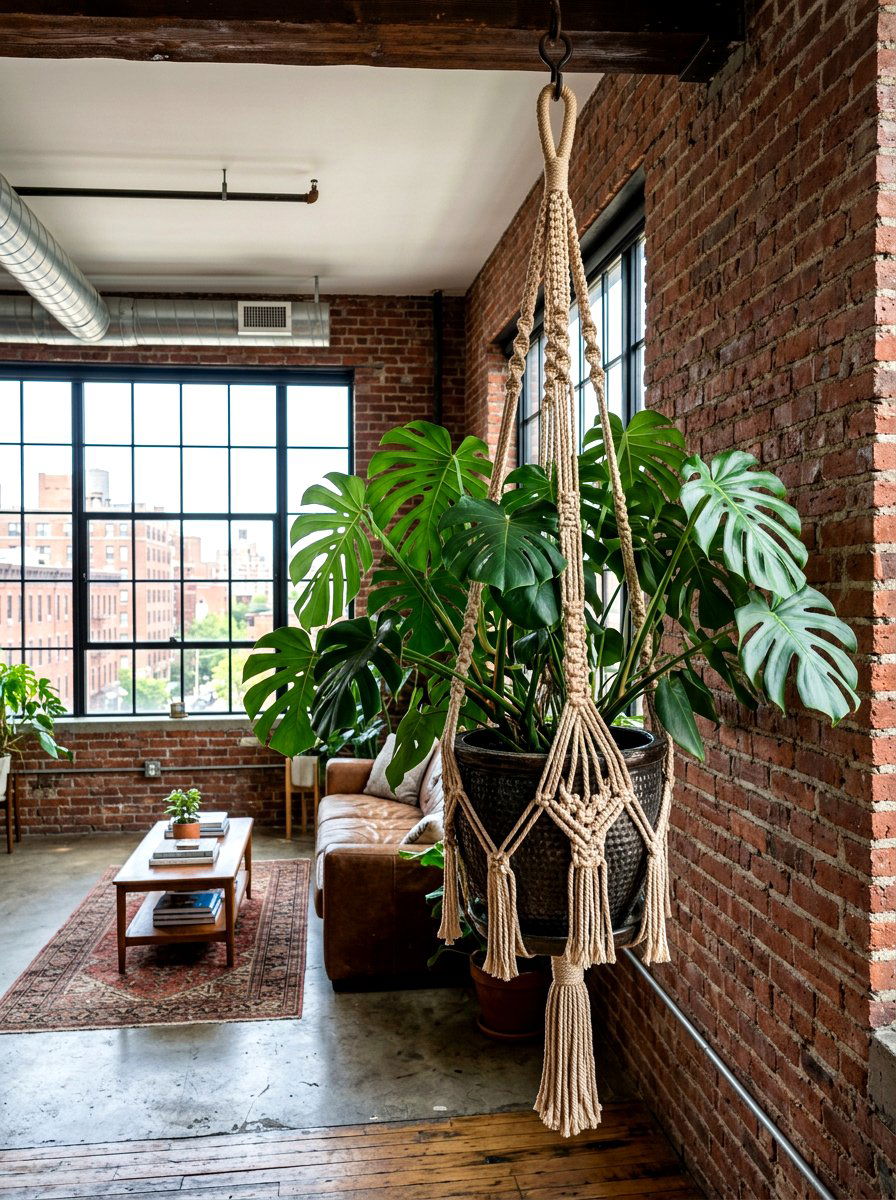 Large Macrame Plant Hanger For Monsteras - 30 macrame plant hanger ideas