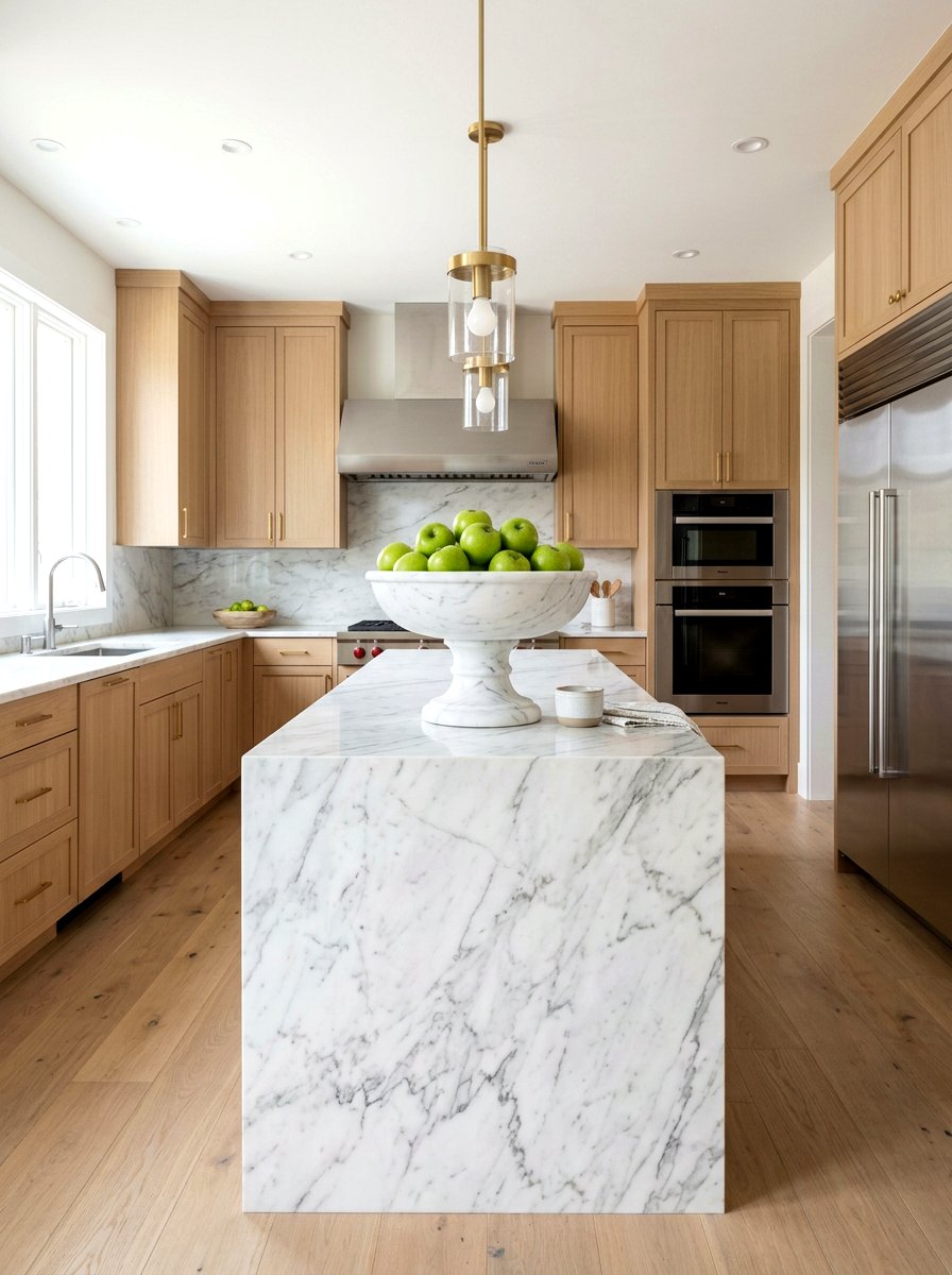 Large Marble Footed Bowl - 30 sculptural bowl decor ideas