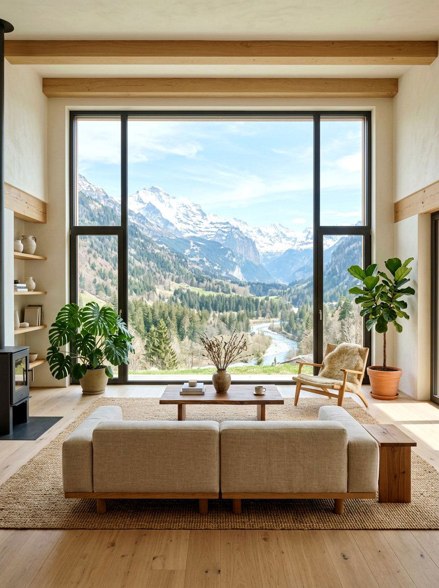 Large Minimalist Picture Window - 30 invisible wellness home ideas