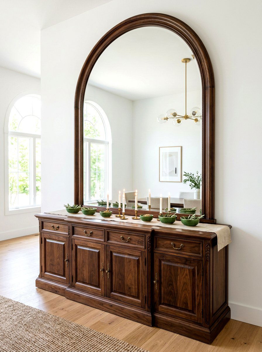 Large Mirror Buffet - 30 buffet table decor ideas