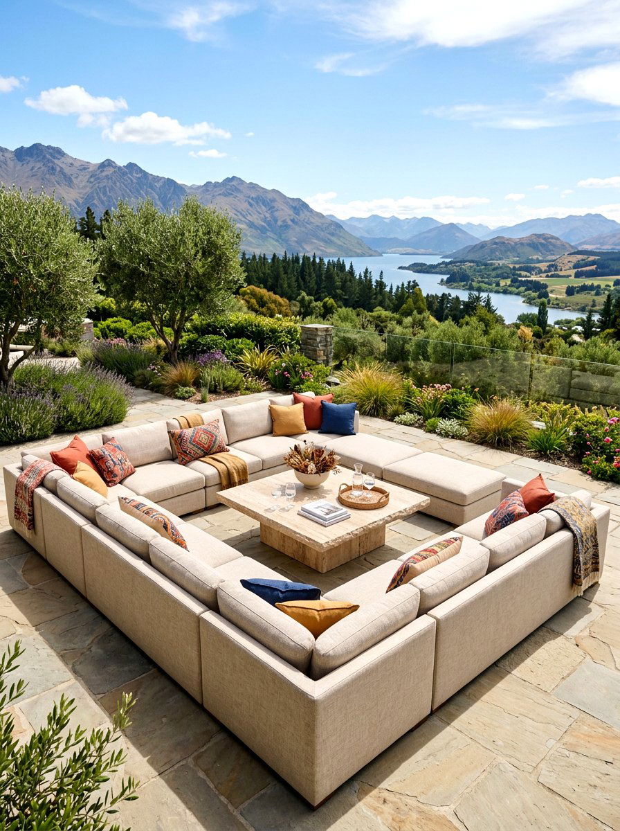 Large Modular Sectional Lounge - 30 luxury patio lounge ideas