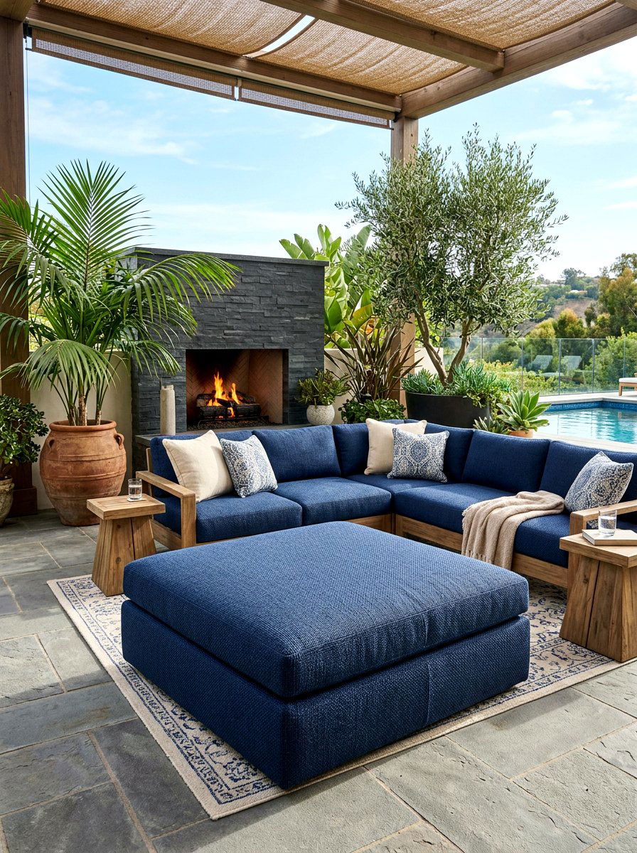 Large Outdoor Ottoman - 30 plush patio seating ideas