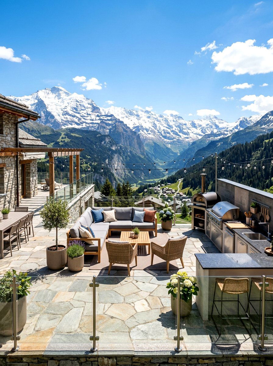 Large Outdoor Sun Terrace - 30 chalet exterior ideas