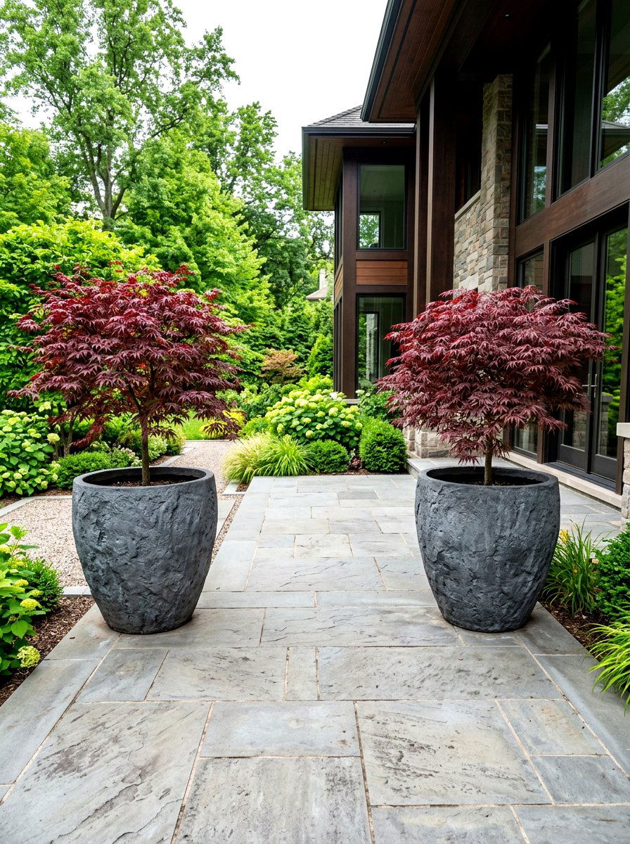 Large Oversized Resin Planters - 30 porch planter arrangement ideas