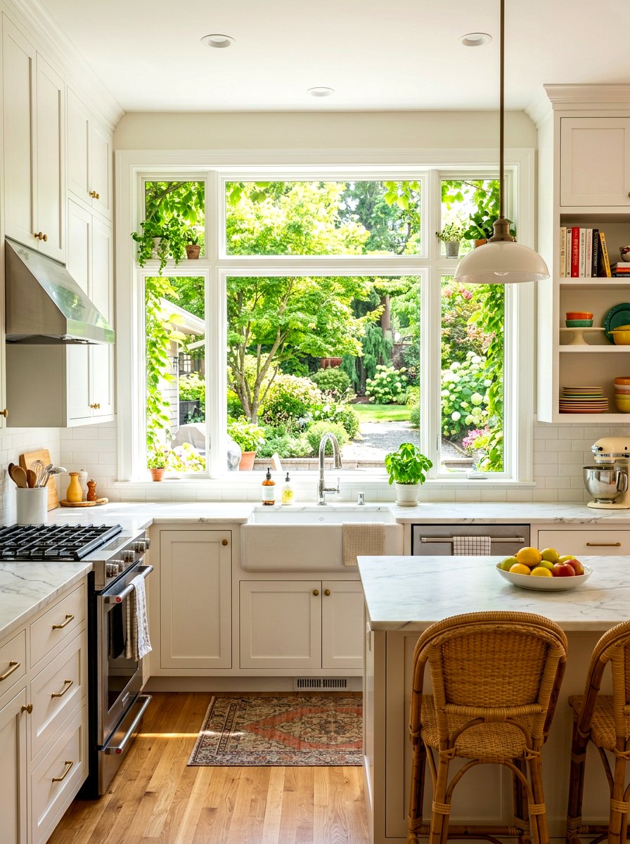 Large Picture Window - 30 Nancy Meyers kitchen ideas