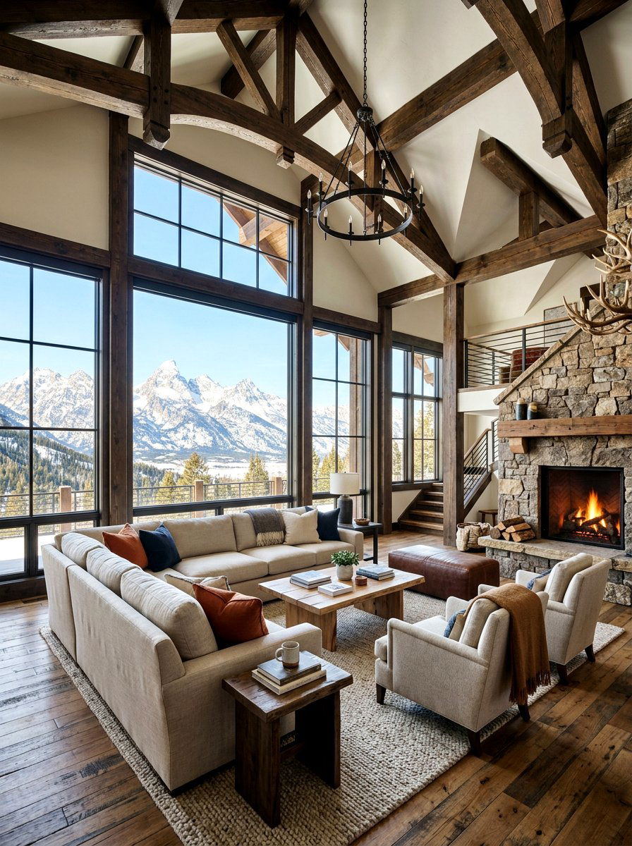 Large Picture Windows - 30 lodge decor ideas