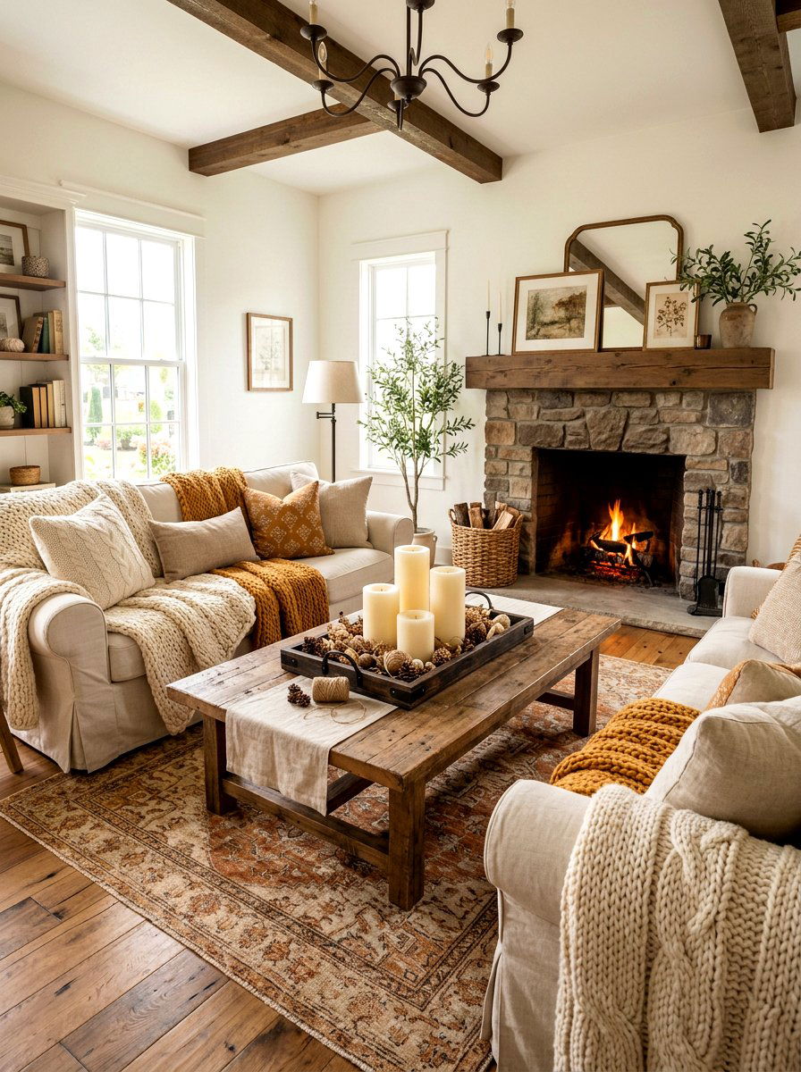 Large Pillar Candle - 30 no overhead light living room ideas
