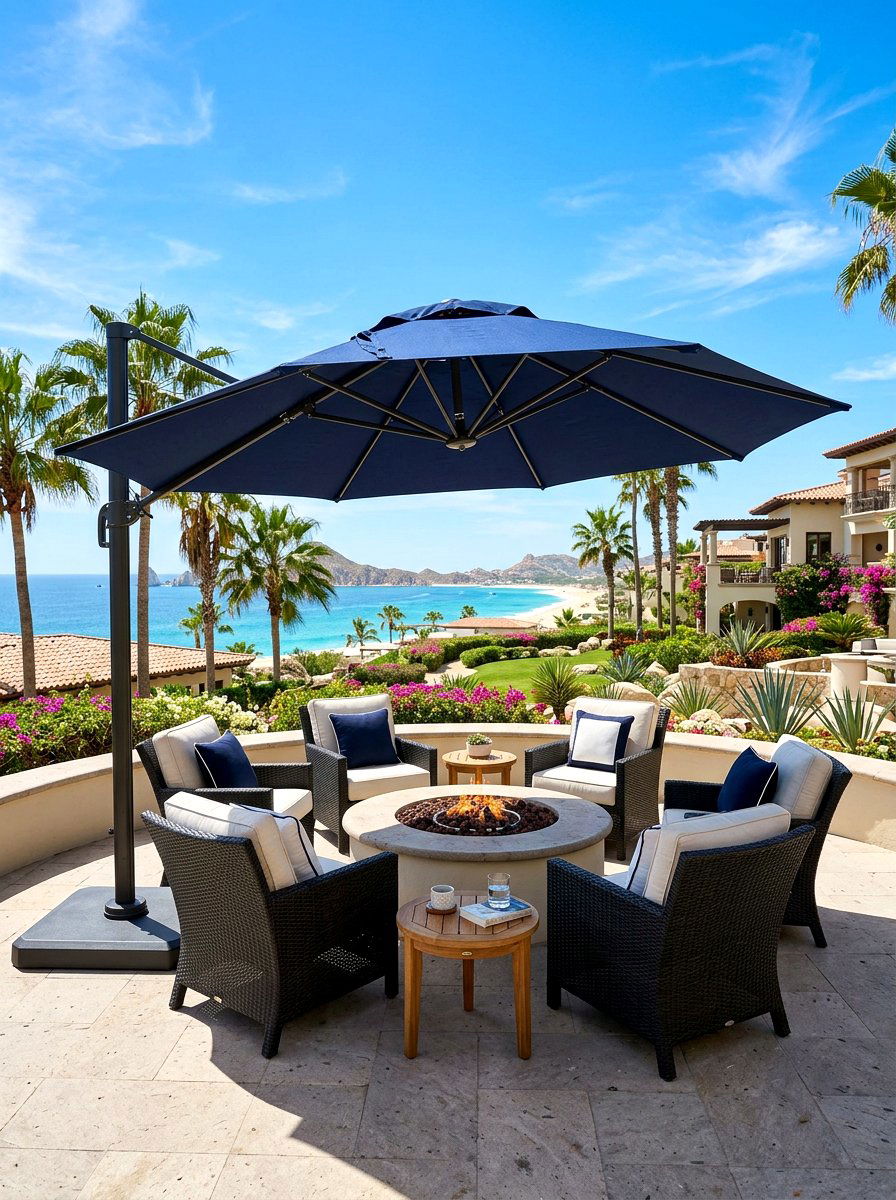 Large Porch Umbrella - 30 porch shade ideas