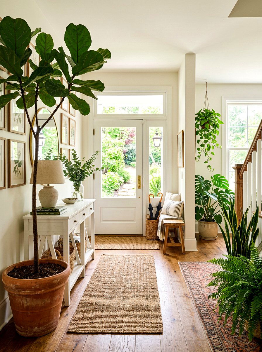 Large Potted Indoor Tree - 30 Nancy Meyers entryway ideas